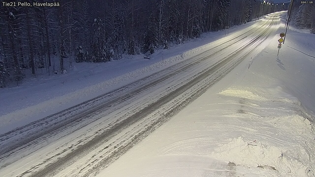 Weather Camera Image Väg 21 Pello, Havelanpää, Pello, Lappi