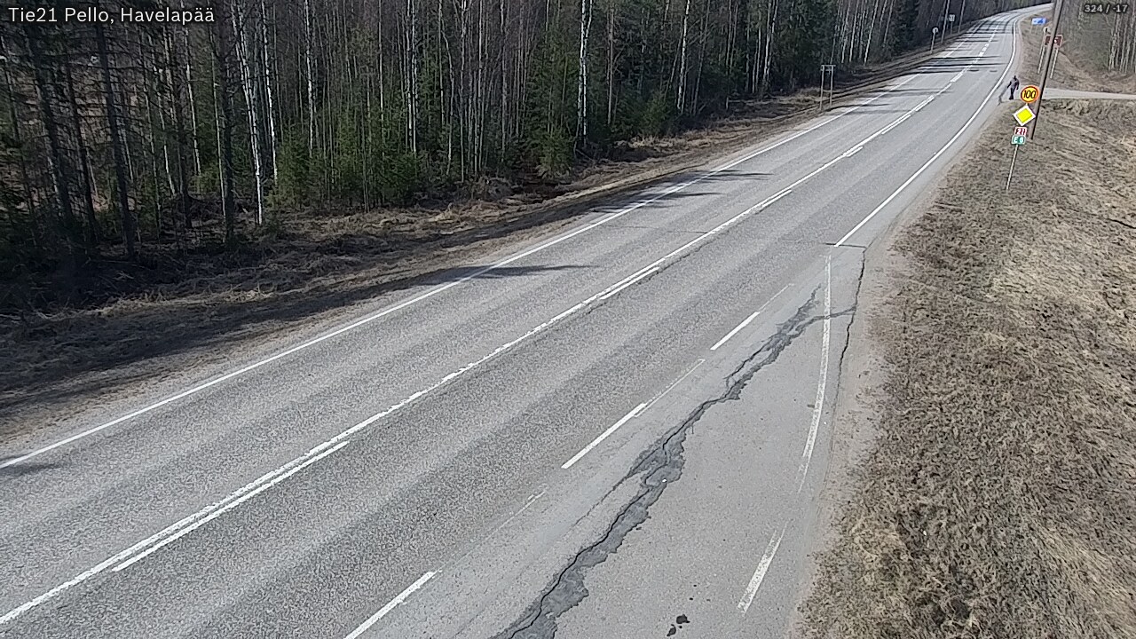 Weather Camera Image Väg 21 Pello, Havelanpää, Pello, Lappi