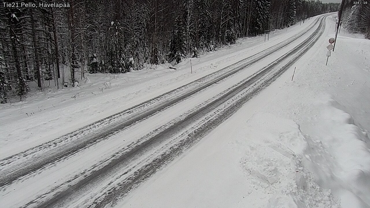 Kelikamerat Kuva Tie 21 Pello, Havelanpää, Pello, Lappi
