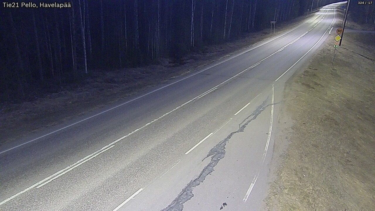 Kelikamerat Kuva Tie 21 Pello, Havelanpää, Pello, Lappi