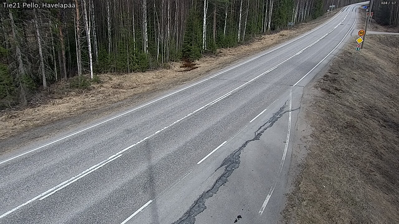 Weather Camera Image Väg 21 Pello, Havelanpää, Pello, Lappi