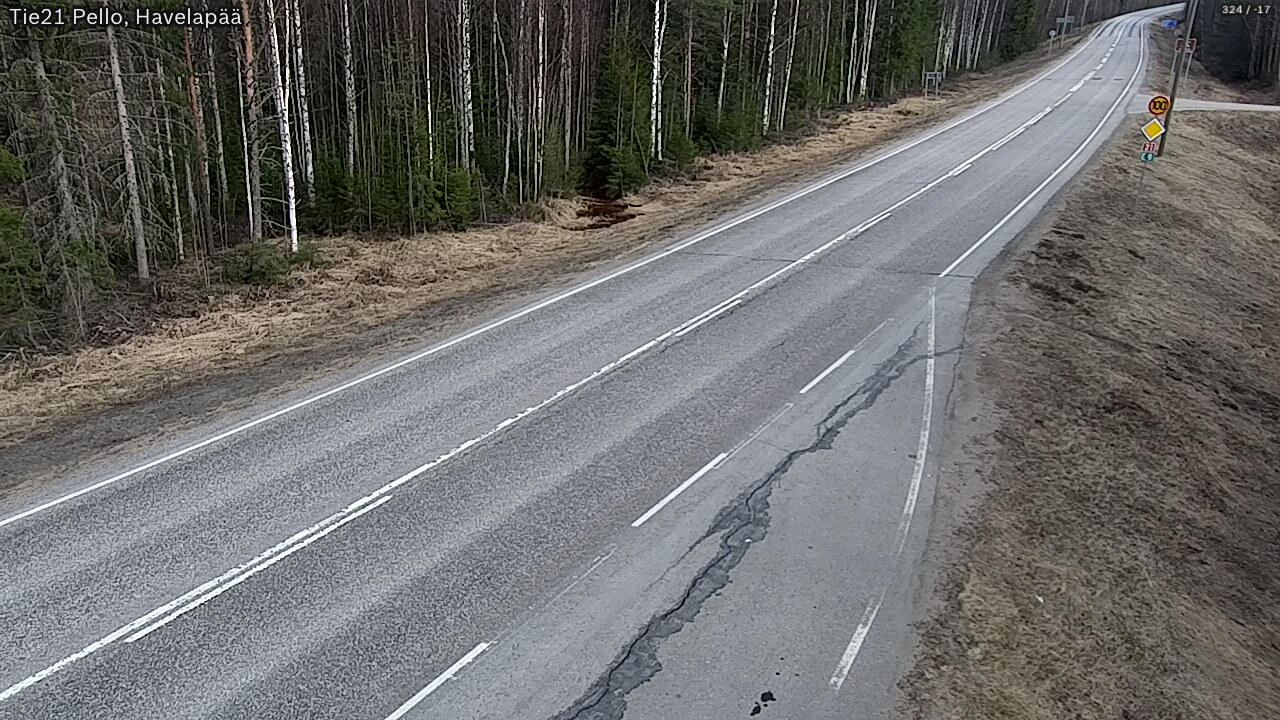 Weather Camera Image Väg 21 Pello, Havelanpää, Pello, Lappi