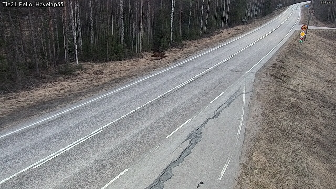 Weather Camera Image Väg 21 Pello, Havelanpää, Pello, Lappi