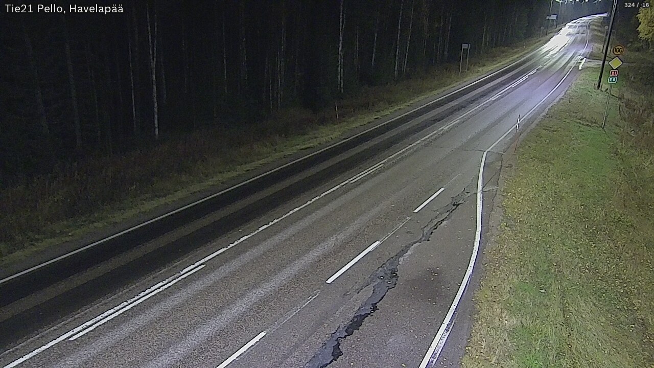 Kelikamerat Kuva Tie 21 Pello, Havelanpää, Pello, Lappi