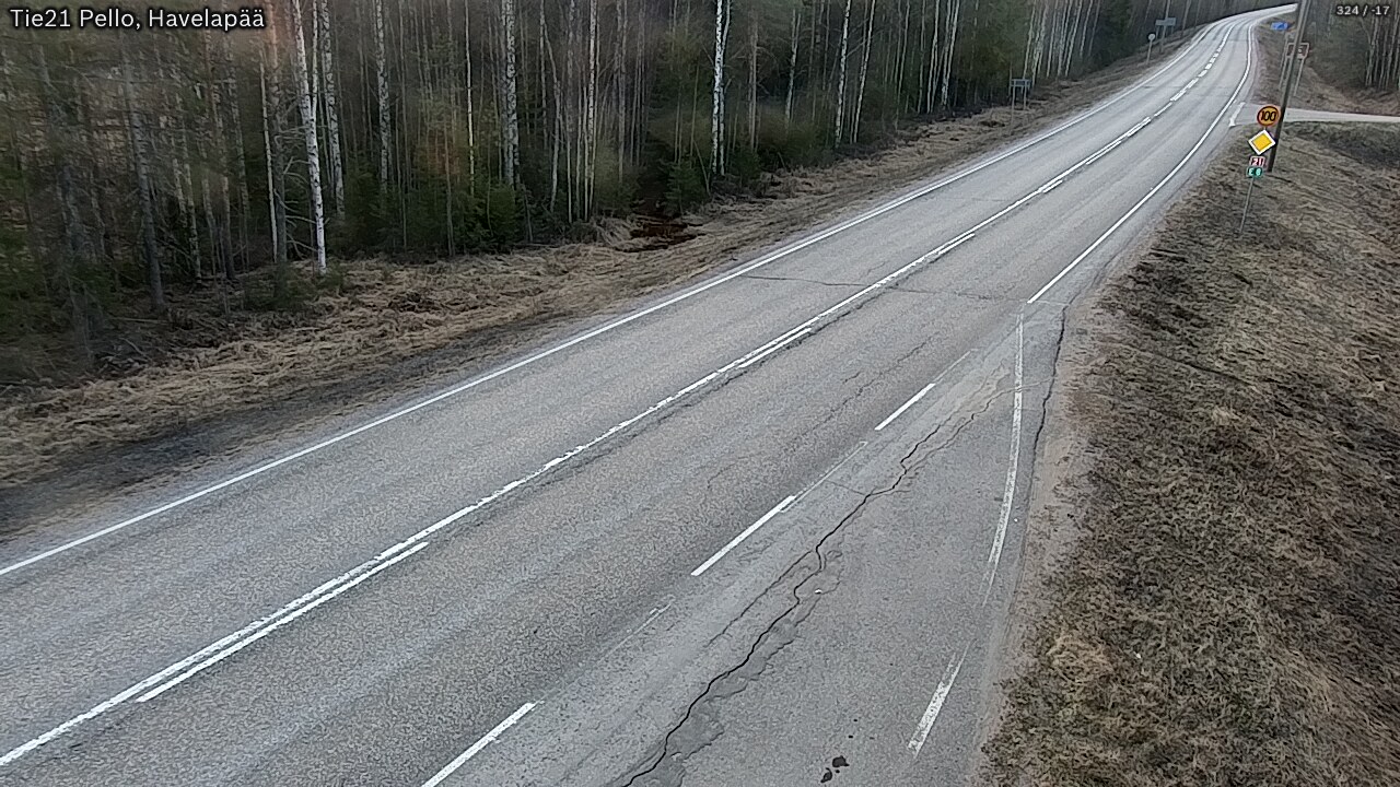 Weather Camera Image Väg 21 Pello, Havelanpää, Pello, Lappi