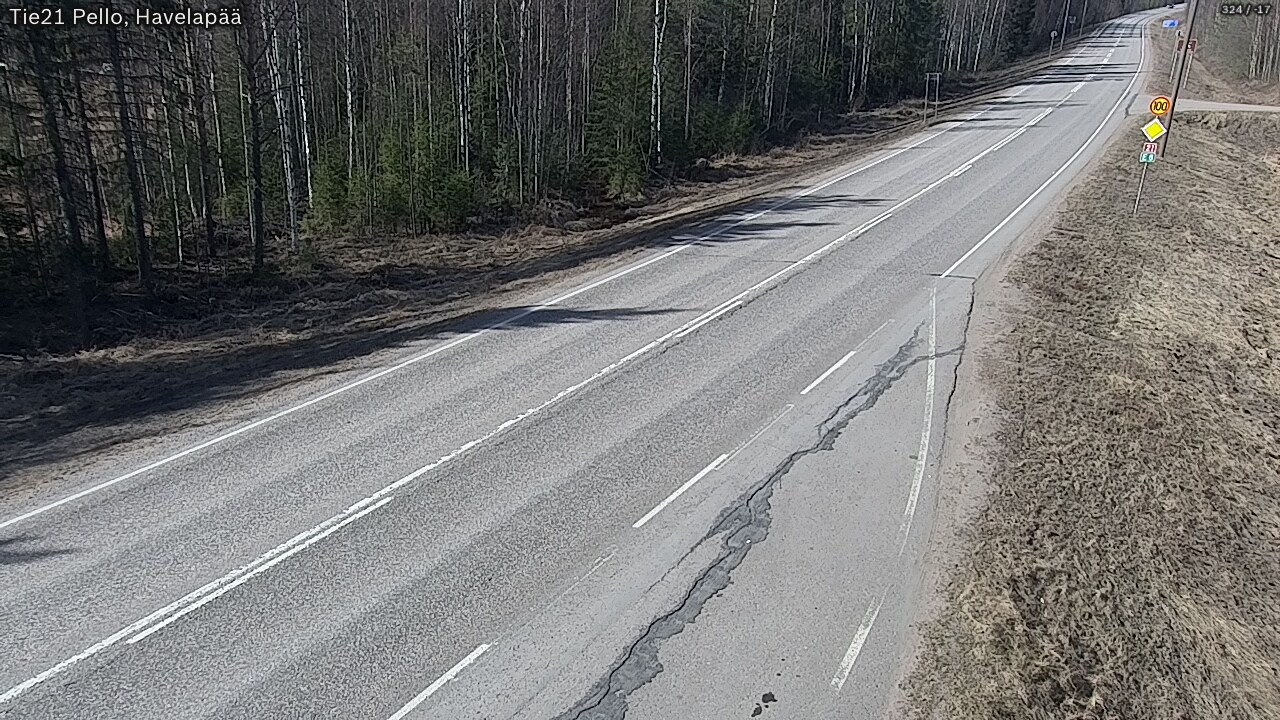 Weather Camera Image Väg 21 Pello, Havelanpää, Pello, Lappi