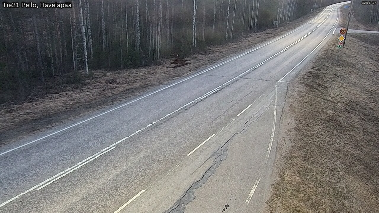 Weather Camera Image Väg 21 Pello, Havelanpää, Pello, Lappi