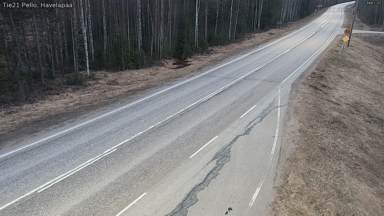 Weather Camera Image Väg 21 Pello, Havelanpää, Pello, Lappi