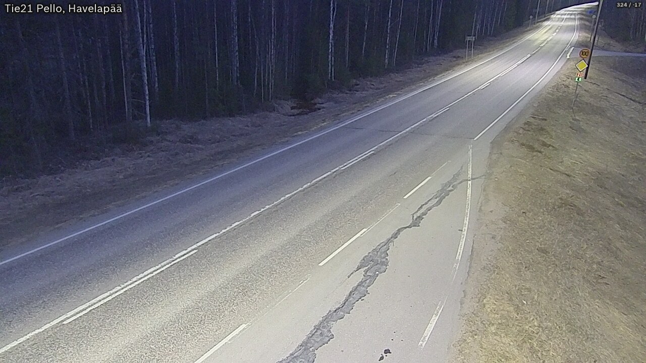Weather Camera Image Väg 21 Pello, Havelanpää, Pello, Lappi
