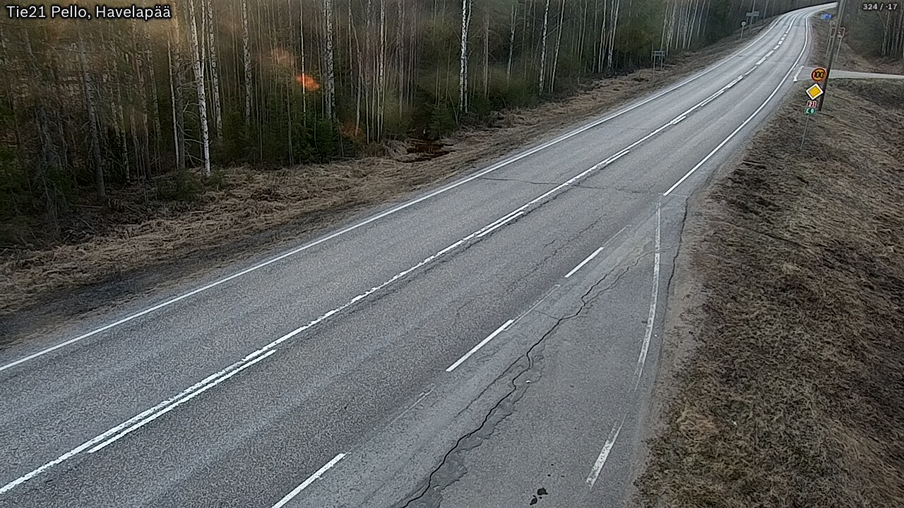 Weather Camera Image Väg 21 Pello, Havelanpää, Pello, Lappi