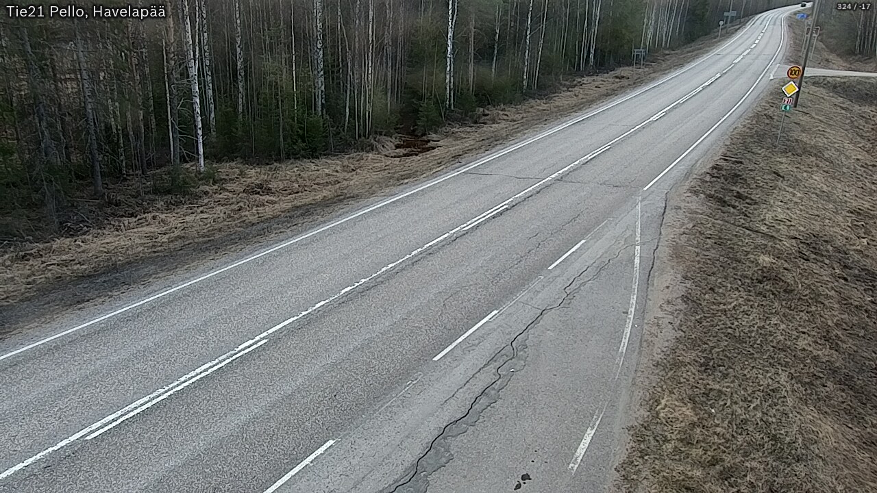 Weather Camera Image Väg 21 Pello, Havelanpää, Pello, Lappi