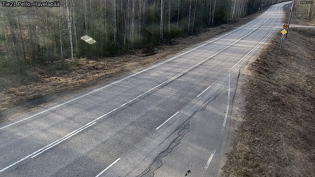 Weather Camera Image Väg 21 Pello, Havelanpää, Pello, Lappi