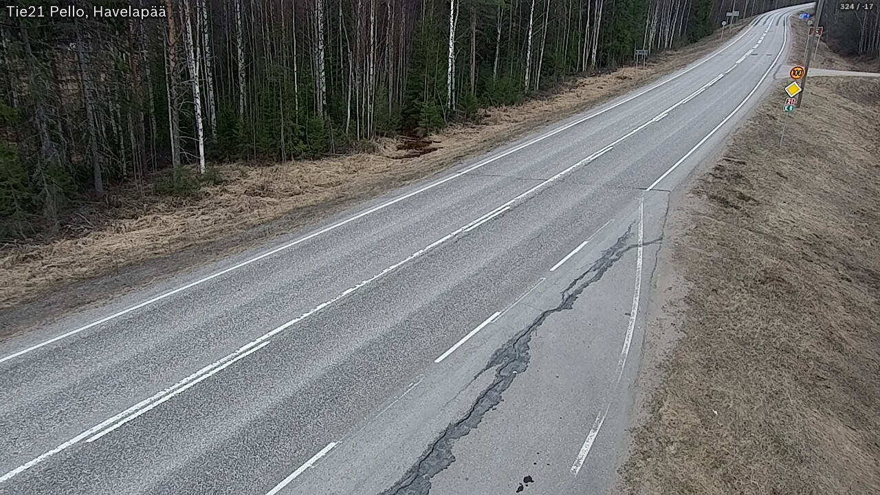 Weather Camera Image Väg 21 Pello, Havelanpää, Pello, Lappi