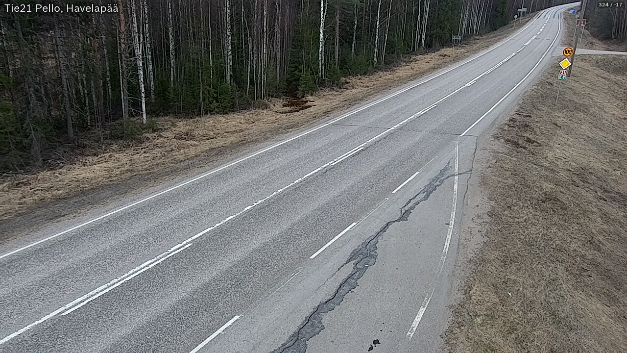 Weather Camera Image Väg 21 Pello, Havelanpää, Pello, Lappi