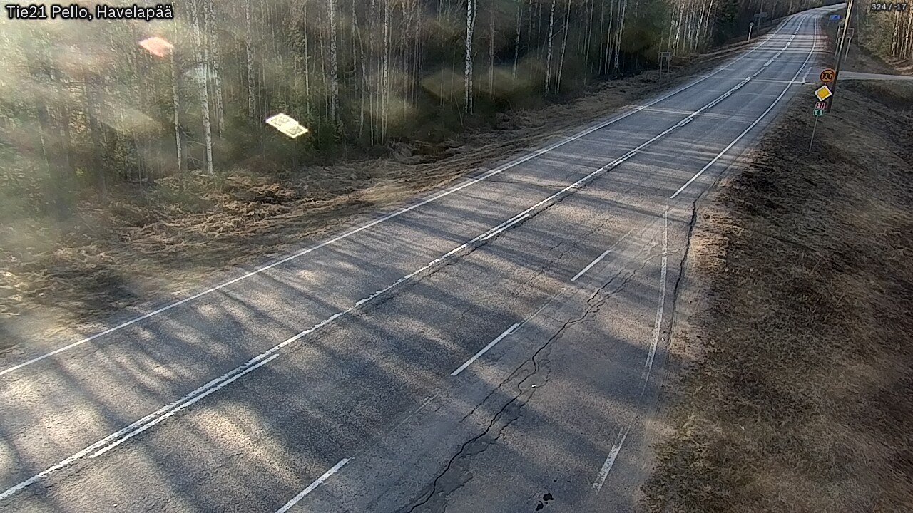 Weather Camera Image Väg 21 Pello, Havelanpää, Pello, Lappi
