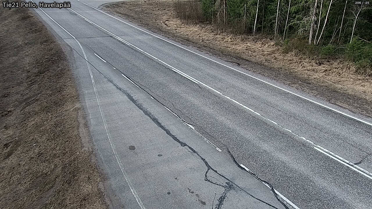 Weather Camera Image Väg 21 Pello, Havelanpää, Pello, Lappi