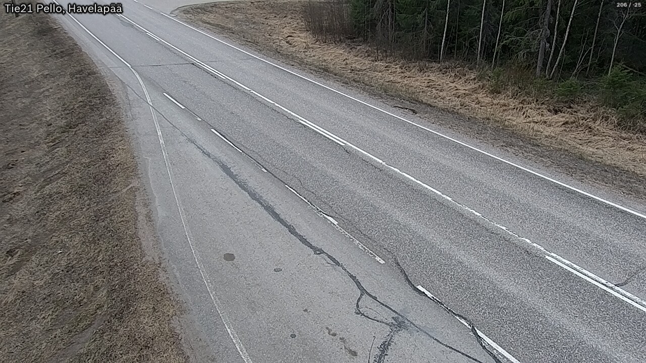 Weather Camera Image Väg 21 Pello, Havelanpää, Pello, Lappi