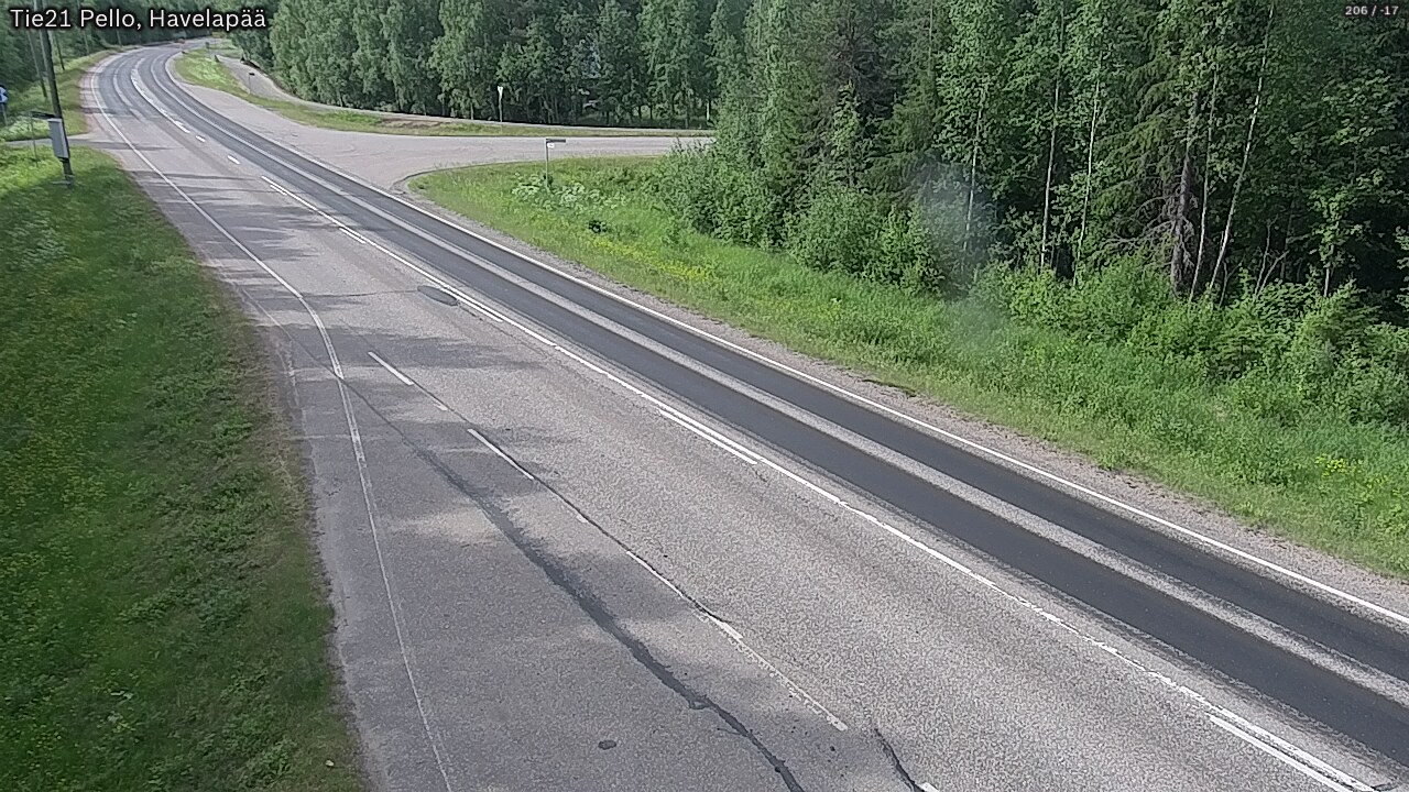 Weather Camera Image Väg 21 Pello, Havelanpää, Pello, Lappi