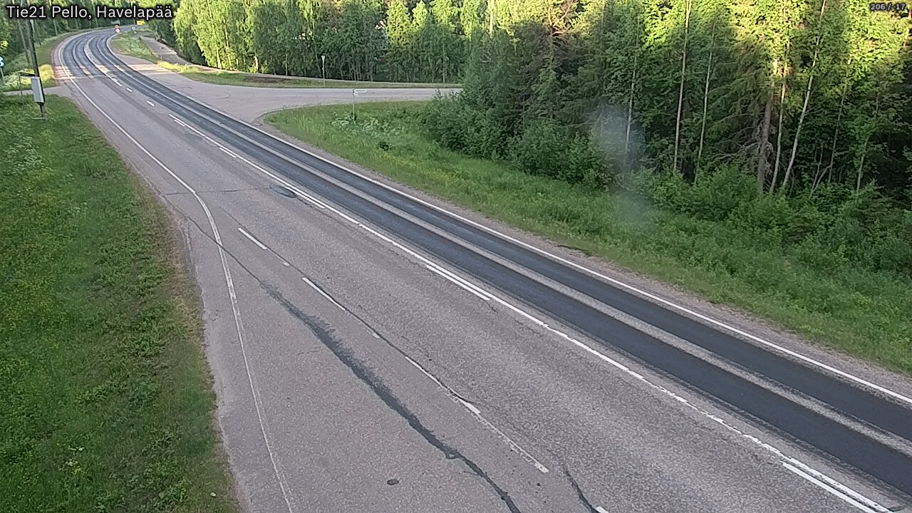 Weather Camera Image Väg 21 Pello, Havelanpää, Pello, Lappi