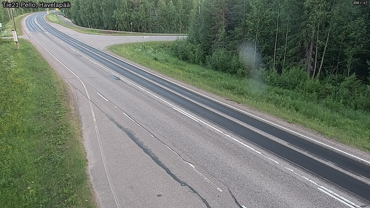 Weather Camera Image Väg 21 Pello, Havelanpää, Pello, Lappi