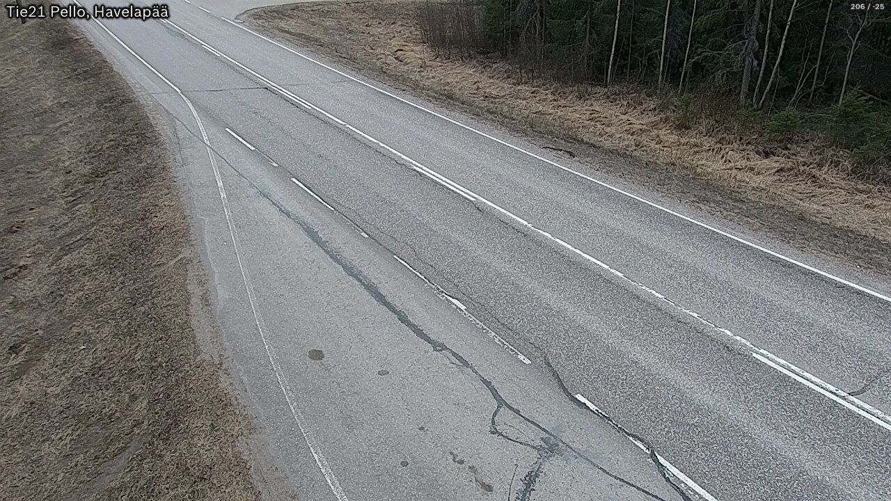 Weather Camera Image Väg 21 Pello, Havelanpää, Pello, Lappi