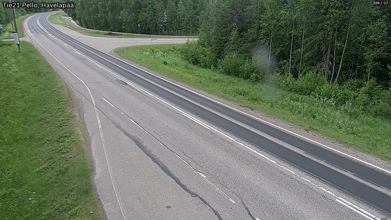 Weather Camera Image Väg 21 Pello, Havelanpää, Pello, Lappi