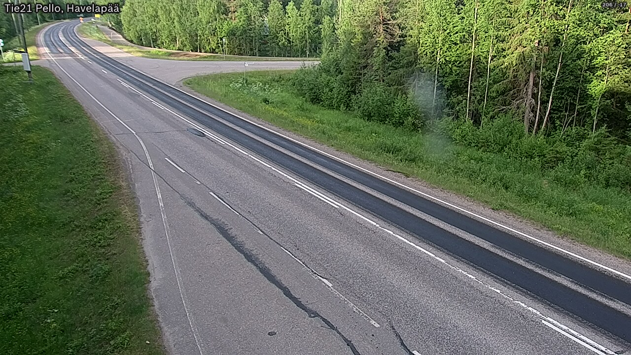 Weather Camera Image Väg 21 Pello, Havelanpää, Pello, Lappi