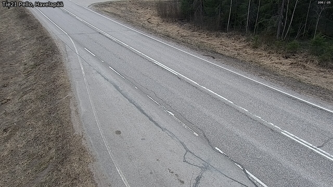 Weather Camera Image Väg 21 Pello, Havelanpää, Pello, Lappi
