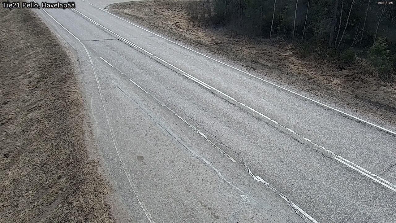 Weather Camera Image Väg 21 Pello, Havelanpää, Pello, Lappi