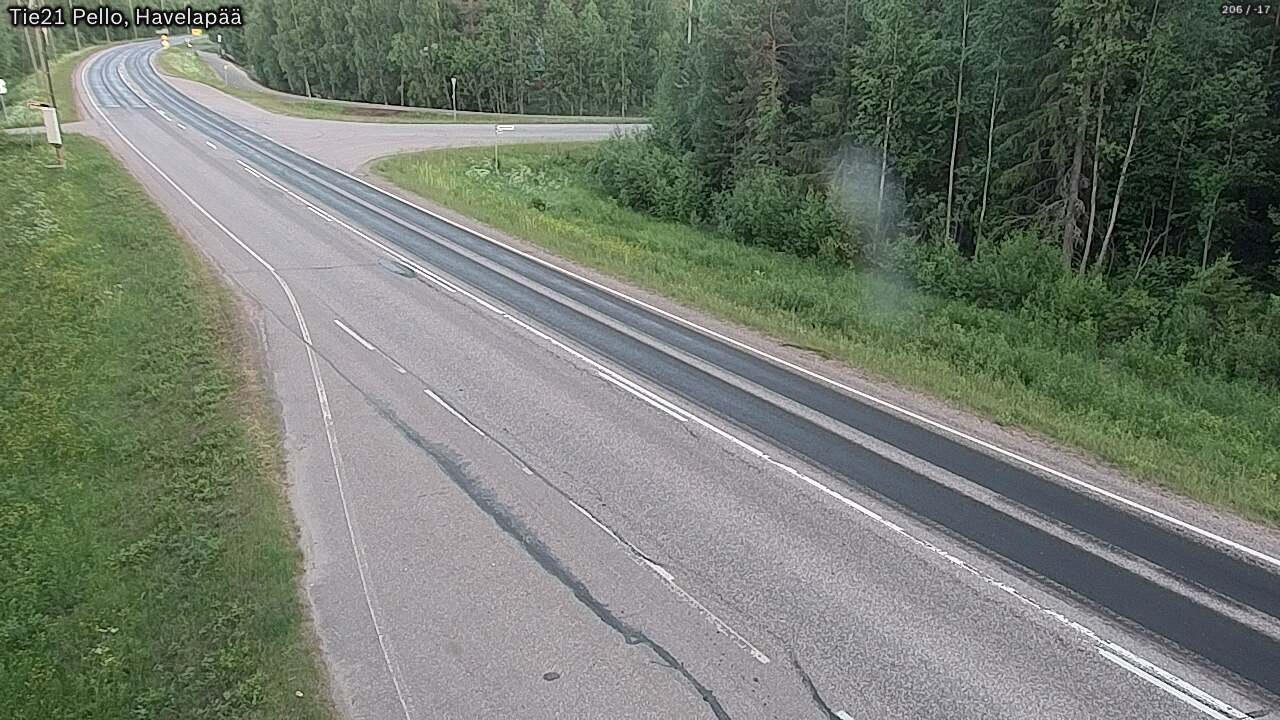 Weather Camera Image Väg 21 Pello, Havelanpää, Pello, Lappi