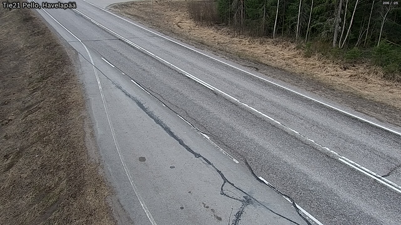 Weather Camera Image Väg 21 Pello, Havelanpää, Pello, Lappi
