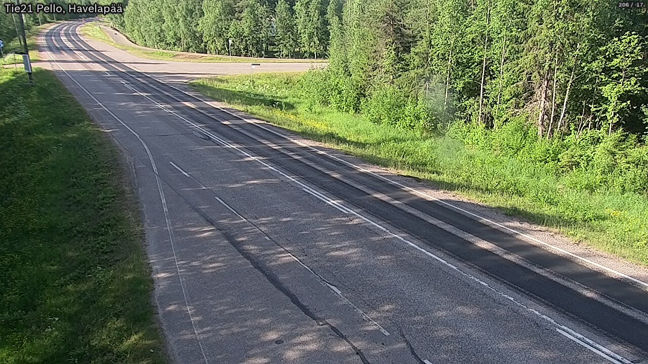Weather Camera Image Väg 21 Pello, Havelanpää, Pello, Lappi