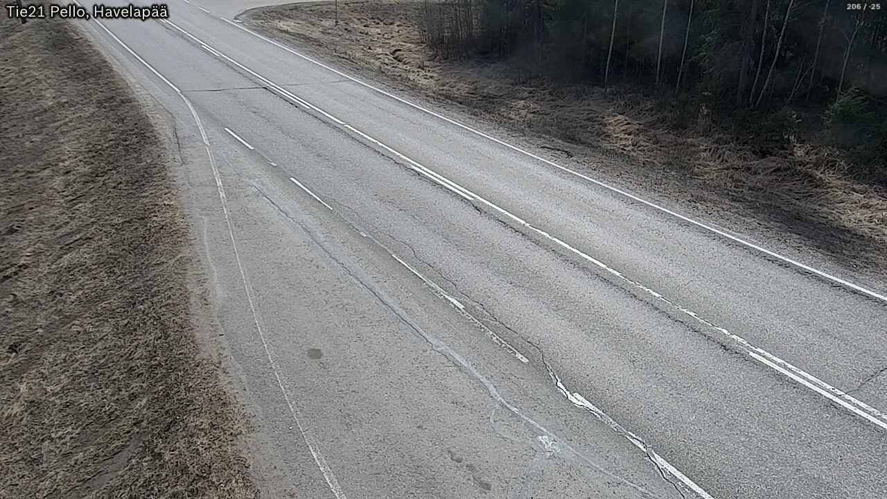 Weather Camera Image Väg 21 Pello, Havelanpää, Pello, Lappi