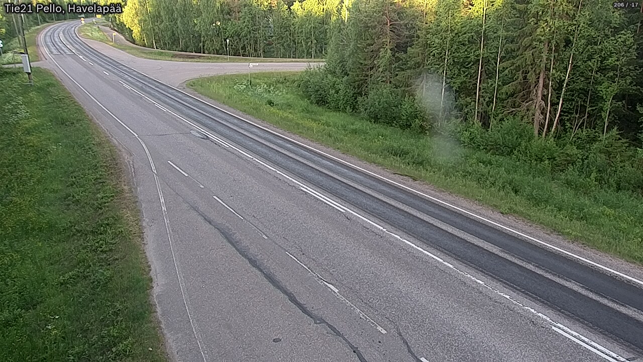 Weather Camera Image Väg 21 Pello, Havelanpää, Pello, Lappi