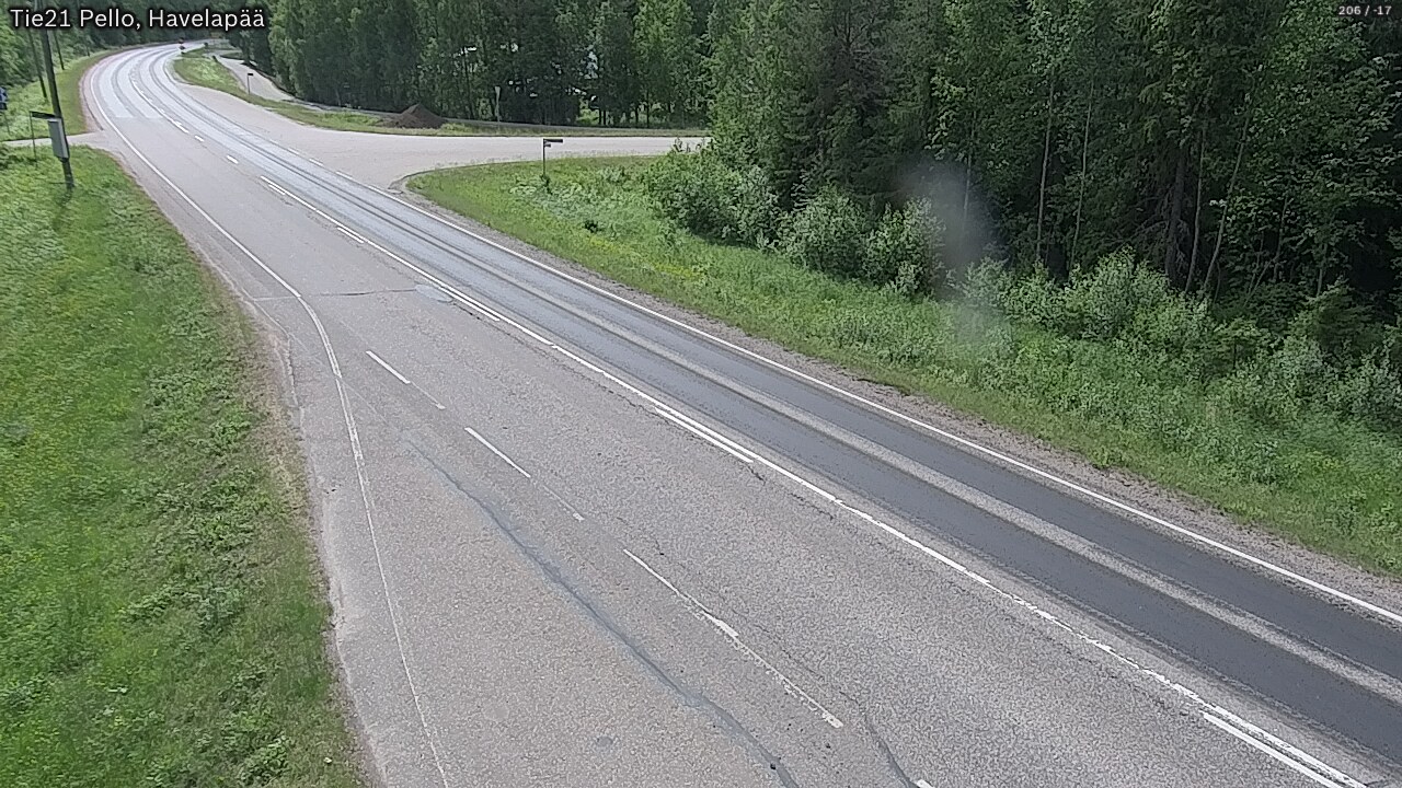 Weather Camera Image Väg 21 Pello, Havelanpää, Pello, Lappi