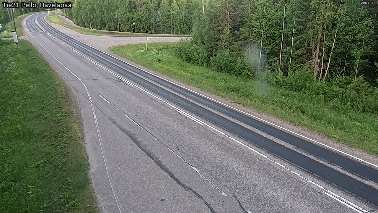 Weather Camera Image Väg 21 Pello, Havelanpää, Pello, Lappi