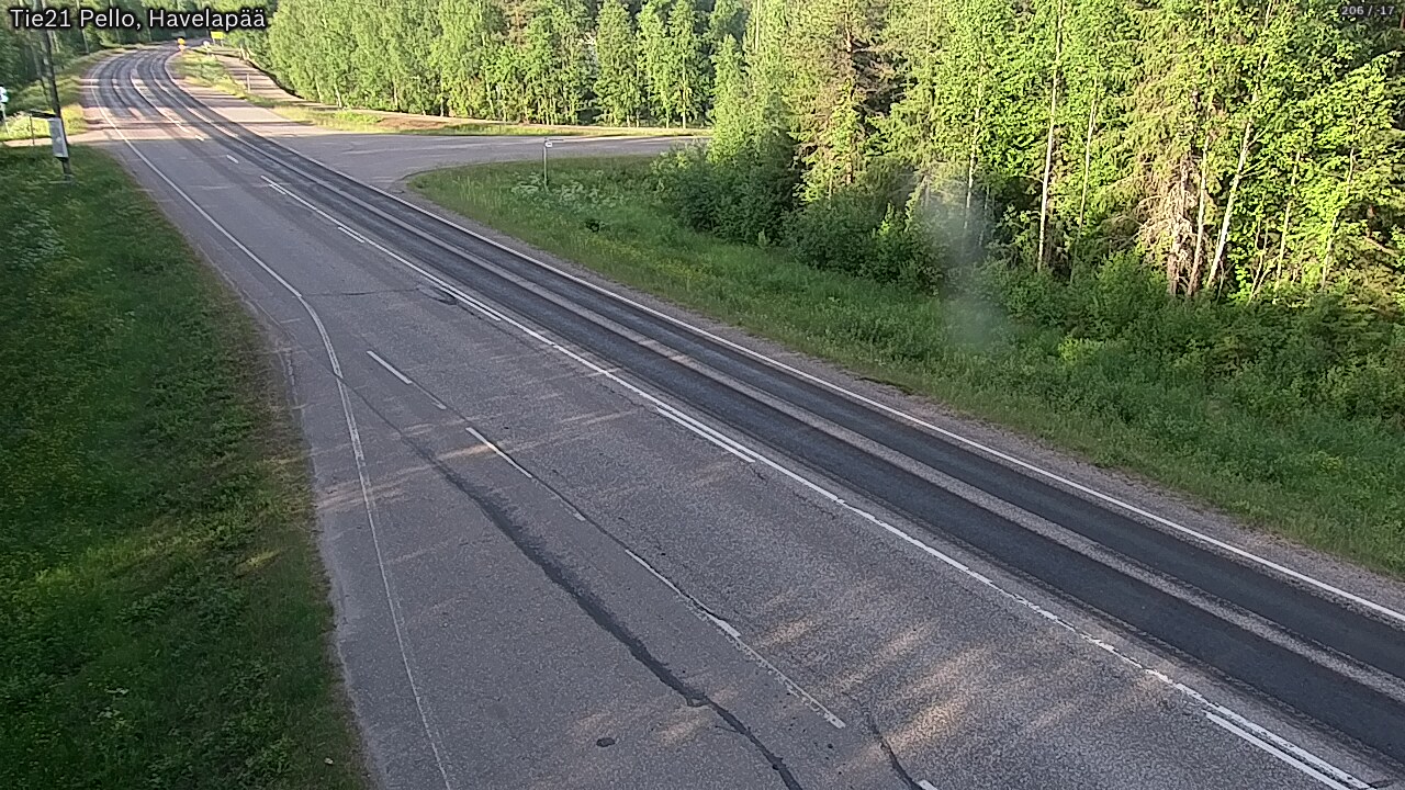 Weather Camera Image Väg 21 Pello, Havelanpää, Pello, Lappi