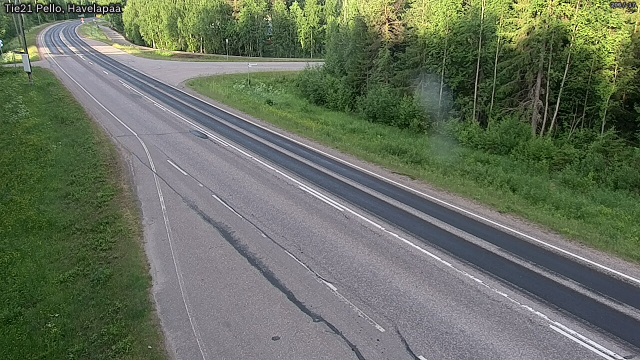 Weather Camera Image Väg 21 Pello, Havelanpää, Pello, Lappi