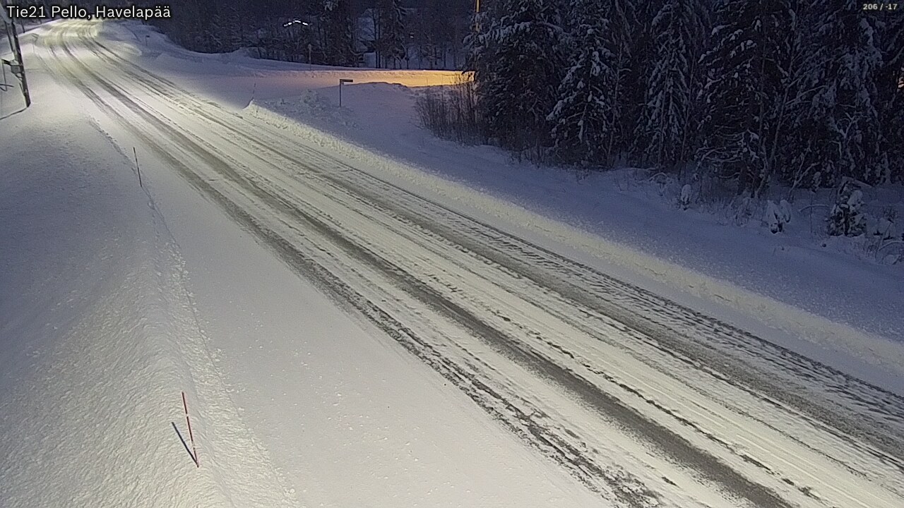 Weather Camera Image Väg 21 Pello, Havelanpää, Pello, Lappi