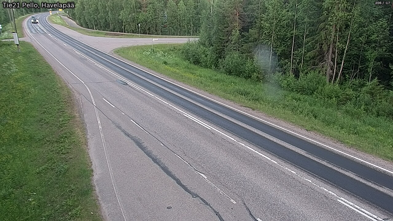 Weather Camera Image Väg 21 Pello, Havelanpää, Pello, Lappi