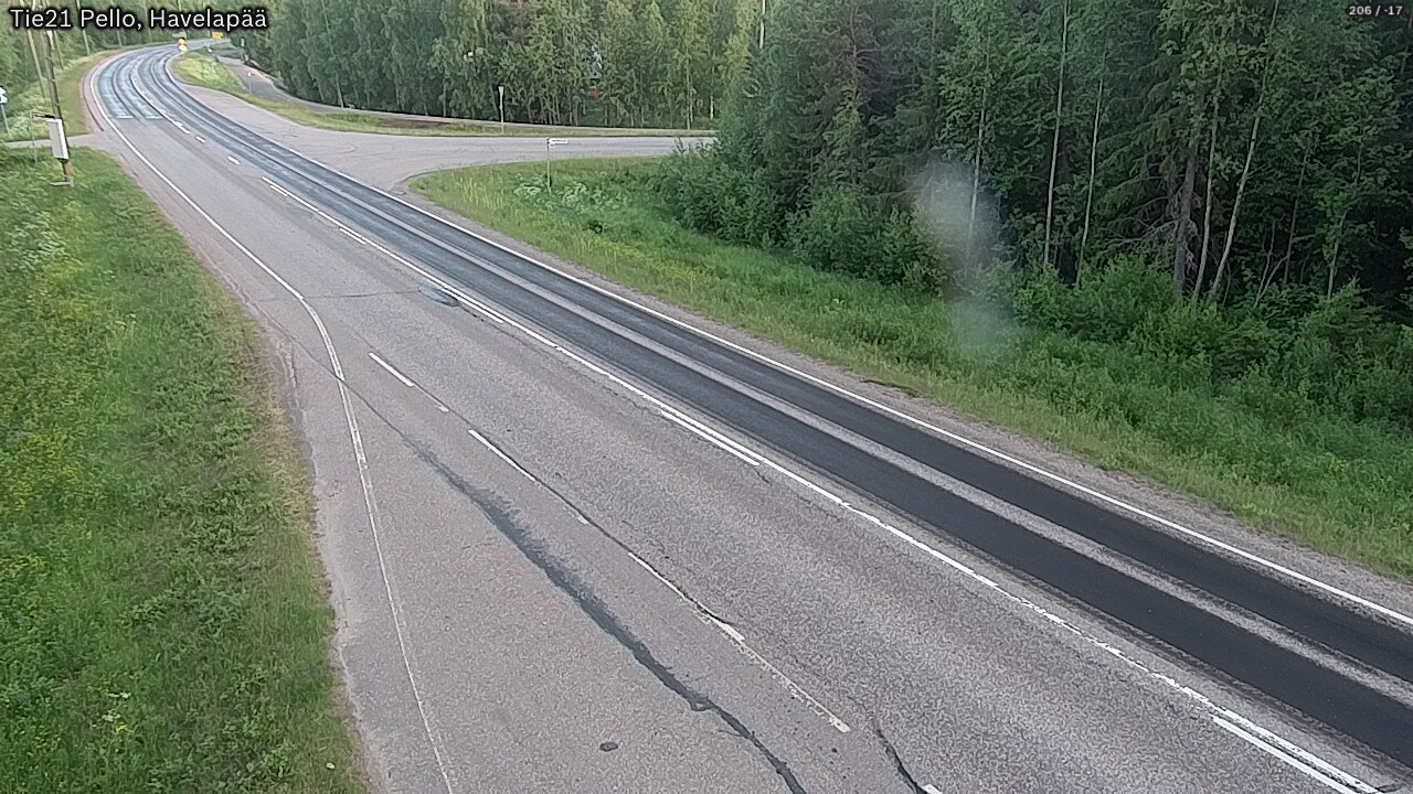 Weather Camera Image Väg 21 Pello, Havelanpää, Pello, Lappi