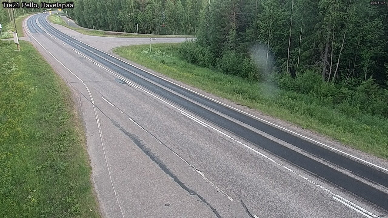Weather Camera Image Väg 21 Pello, Havelanpää, Pello, Lappi