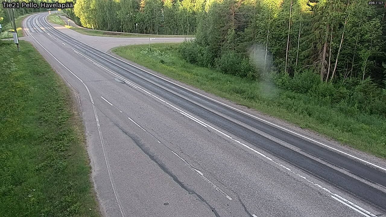 Weather Camera Image Väg 21 Pello, Havelanpää, Pello, Lappi
