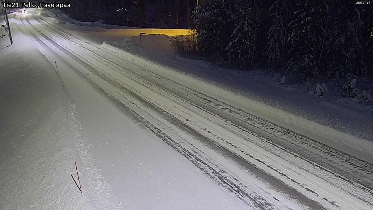 Weather Camera Image Väg 21 Pello, Havelanpää, Pello, Lappi