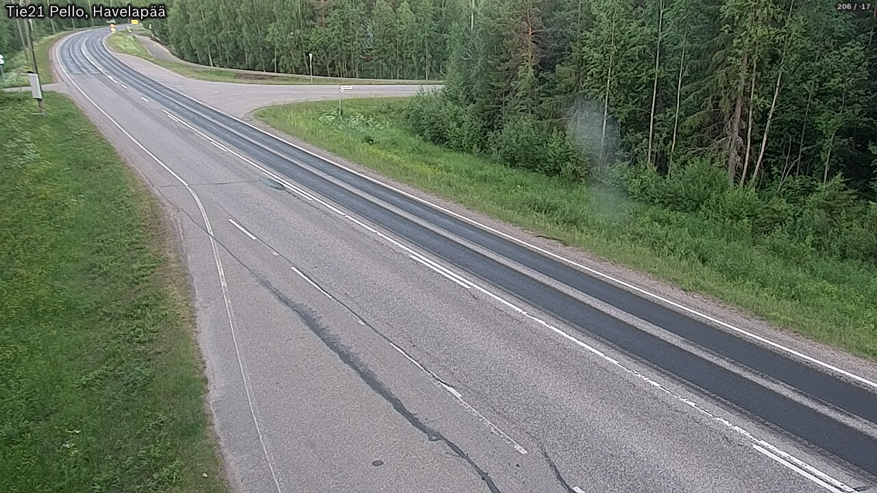 Weather Camera Image Väg 21 Pello, Havelanpää, Pello, Lappi