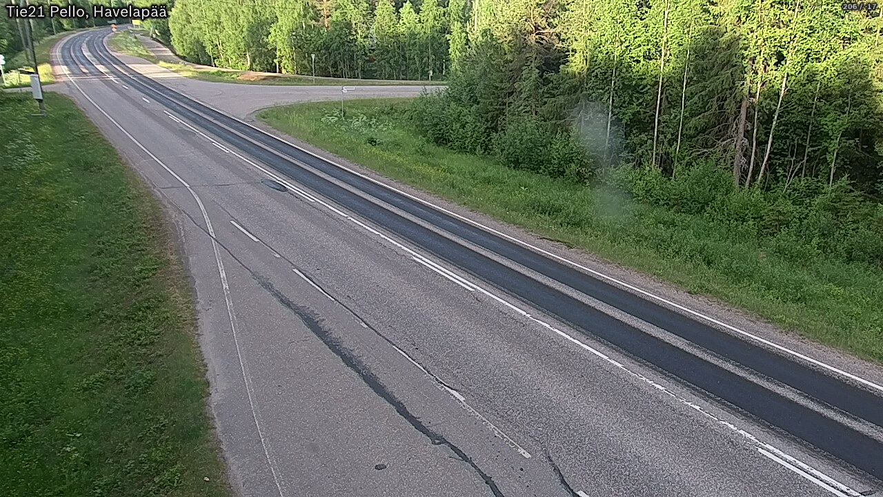 Weather Camera Image Väg 21 Pello, Havelanpää, Pello, Lappi