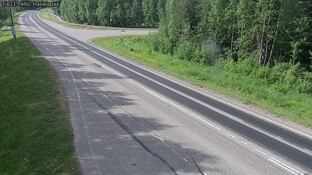 Weather Camera Image Väg 21 Pello, Havelanpää, Pello, Lappi