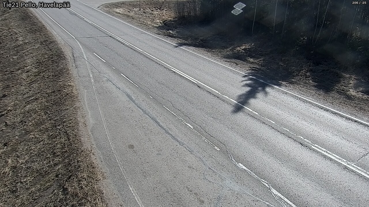 Weather Camera Image Väg 21 Pello, Havelanpää, Pello, Lappi