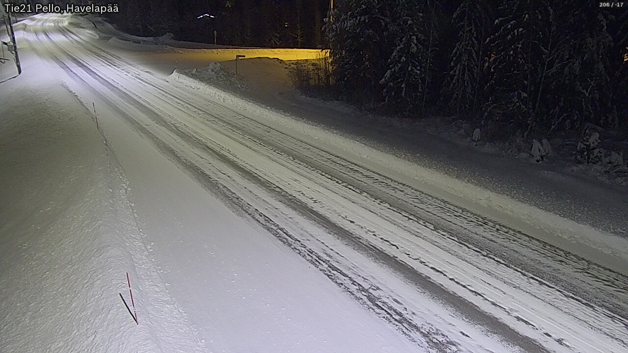 Weather Camera Image Väg 21 Pello, Havelanpää, Pello, Lappi