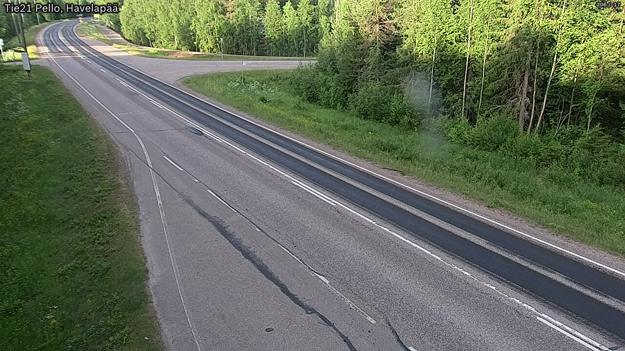 Weather Camera Image Väg 21 Pello, Havelanpää, Pello, Lappi